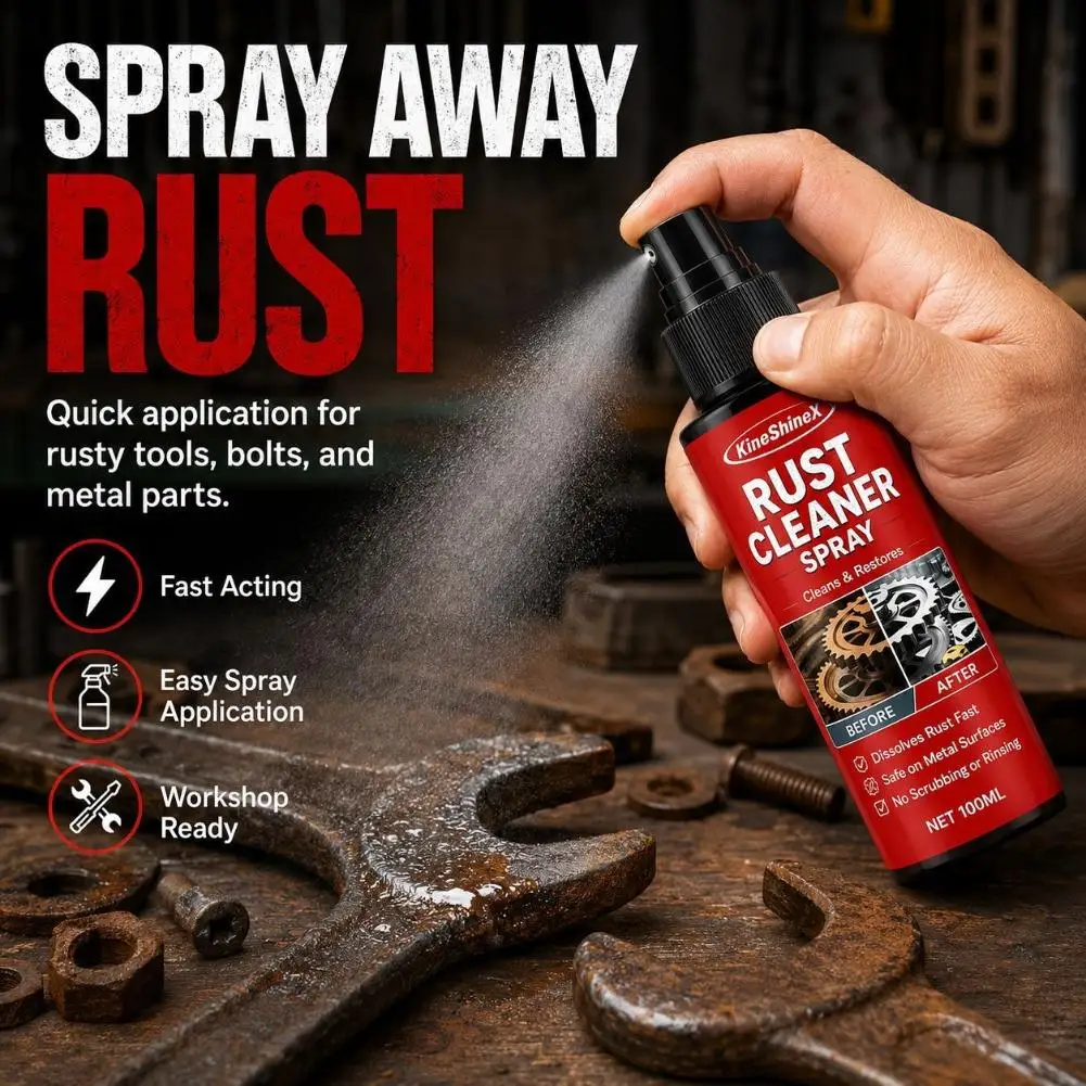 Multi-functional Rust Remover Metal Rust Remover Spray, Fast Cleaning And Polishing Agent For Car Parts, Wheel Hubs