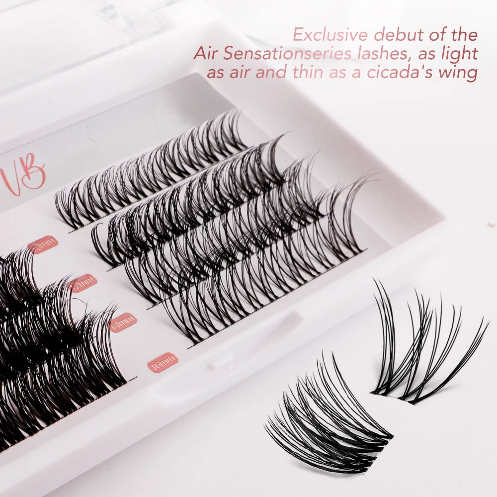 Veyesbeauty Cashmere Cluster Lash Kits Dropshipping Super Soft Super Weightlight Eyelash Extension Volume Segmented Lashes