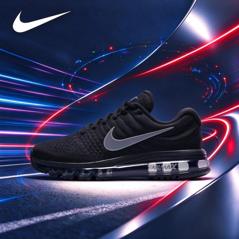 Nike Air Max Unisex Black Breathable Sports Shoes for Running and Casual with Air Cushioning 849559-001