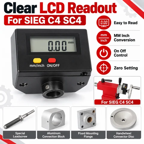 Tailstock DRO Digital Readout Feed Display For SIEG C4 C4A C4B SC4 Series Lathe SN 10323