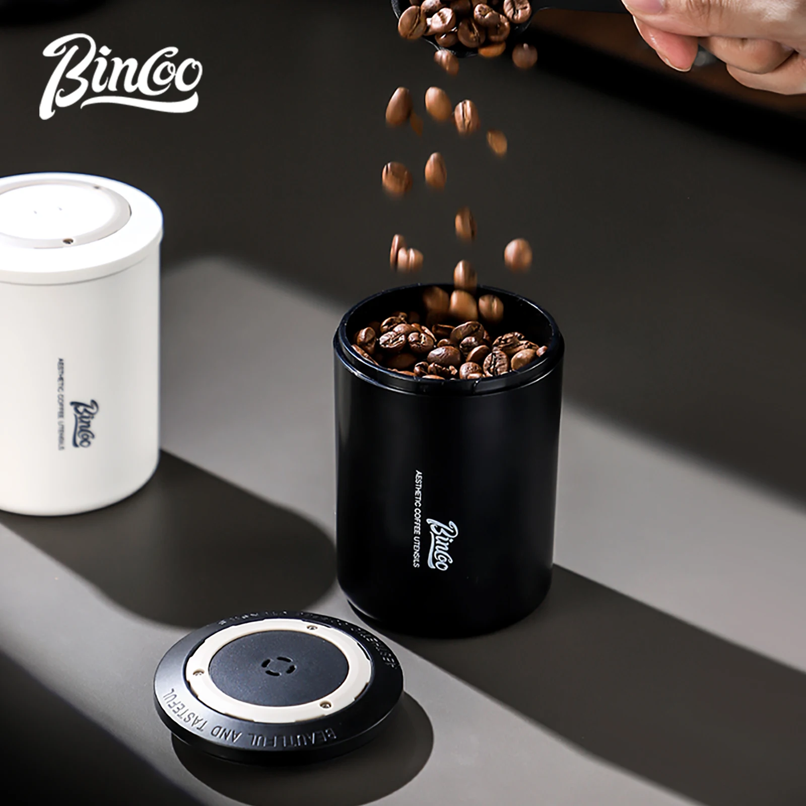 Bincoo Portable Coffee Powder Airtight Can Mini Bean Storage Jar Small Grounds Container for Outdoor Camping and Tea Leaves view 3