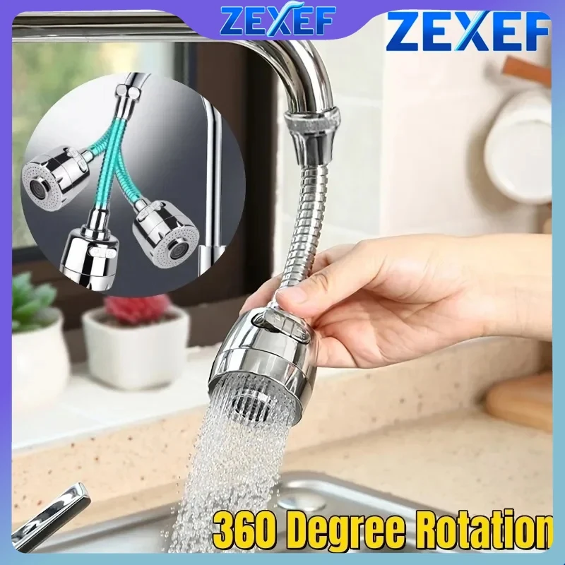 

ZEXEF 2 Modes Universal Kitchen Faucet Extenders Adapter 360° Rotation Filter Kitchen Gadgets Spray Water Saving Tap Nozzle