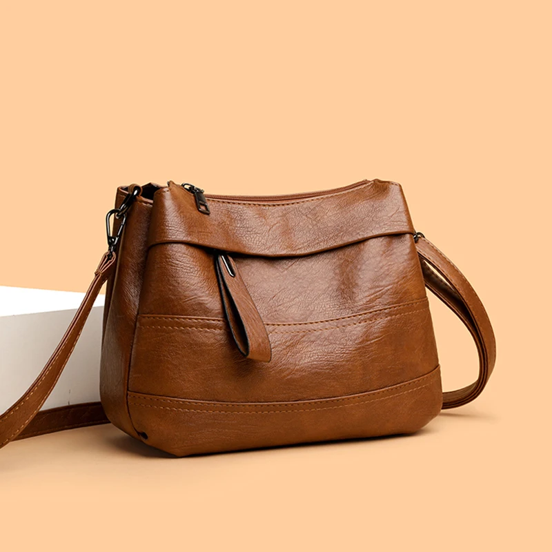 قطعة واحدة من حقيبة الكتف النسائية الكلاسيكية - حزام خفيف الوزن قابل للتعديل، سعة كبيرة، سحاب للإغلاق،