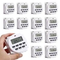 1/2PCS DC 12V 24V 110V 120V 220V 230V Volt Output Digital 7 Weekly Programmable Timer Switch Time Relay Control