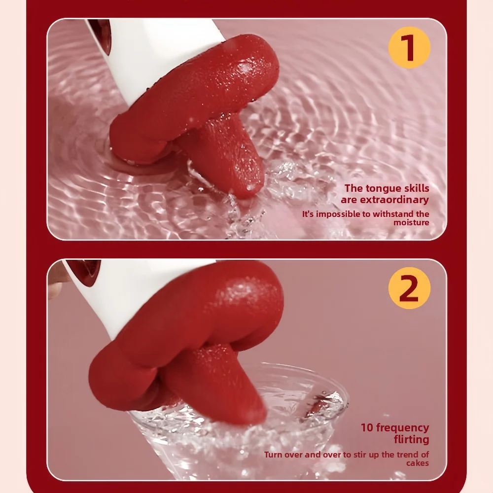 محاكاة قوية لعق اللسان الاهتزاز سيليكون أنثى البظر الحلمة محفز المهبل مدلك الإناث الاستمناء