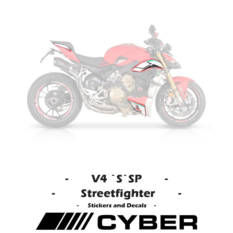 Motorcycle Fairing Shell Sticker Decal Design Full Car Sticker Decals For Ducati Streetfighter V4 V4S V4SP CORSE