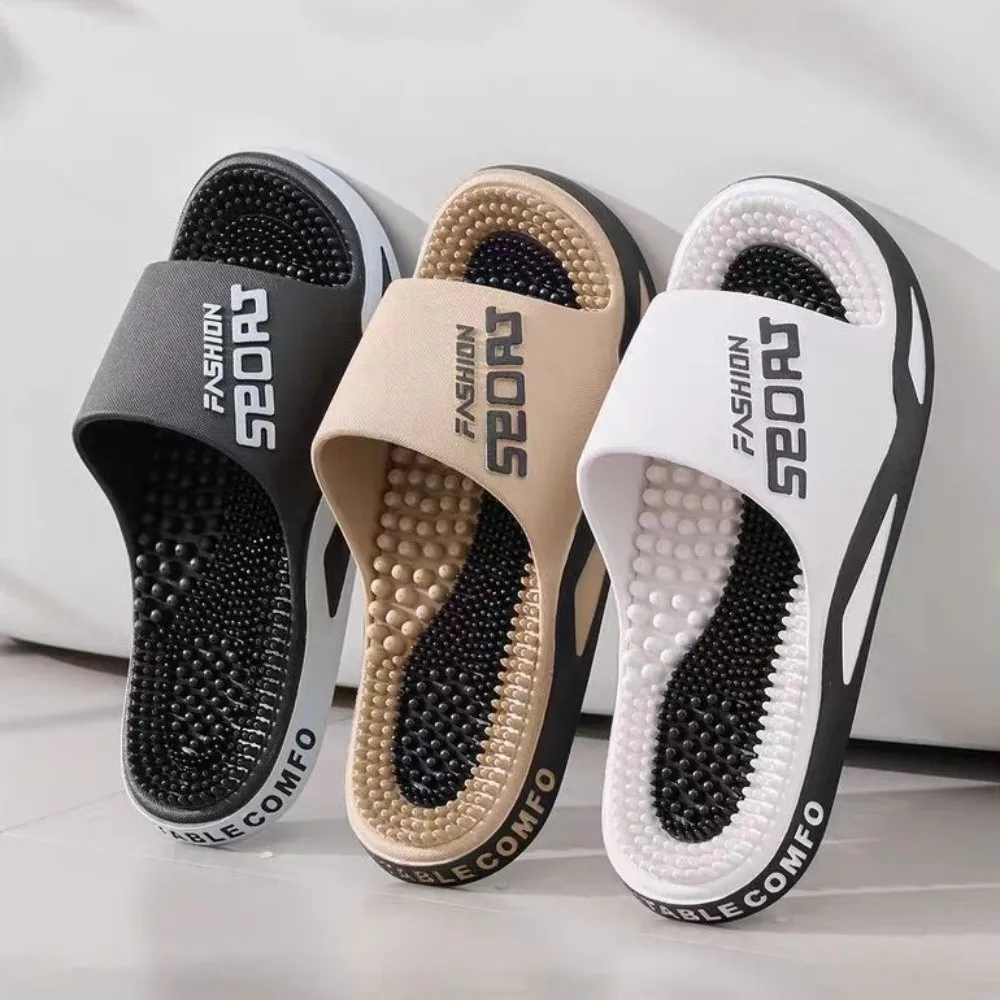 Non-Slip Foot Massage Slippers Feet Care PVC Acupressure Massage Slippers Casual Creative Acupoint Foot Slippers Men Women