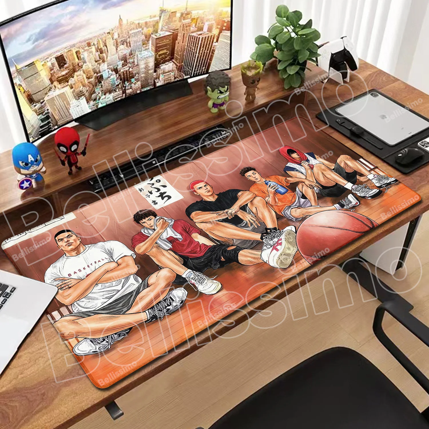 

Mousepad Anime Slam Dunk HD Printing Computer Gamers Locking Edge Non-slip Mouse Pad XXL90x40cm Keyboard PC Rubber Desk Pad