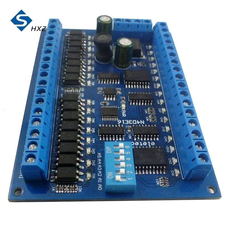 Commutateur de télécommande, DC, 12V, 24V, 16 entrées, 16 sorties, RS485, PLC IO 6 000 Board 03 06 1