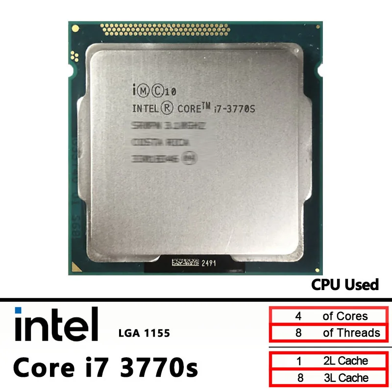 Intel Used Core i7-3770S i7 3770S i7 3770 S 3.1 GHz 65W  LGA 1155