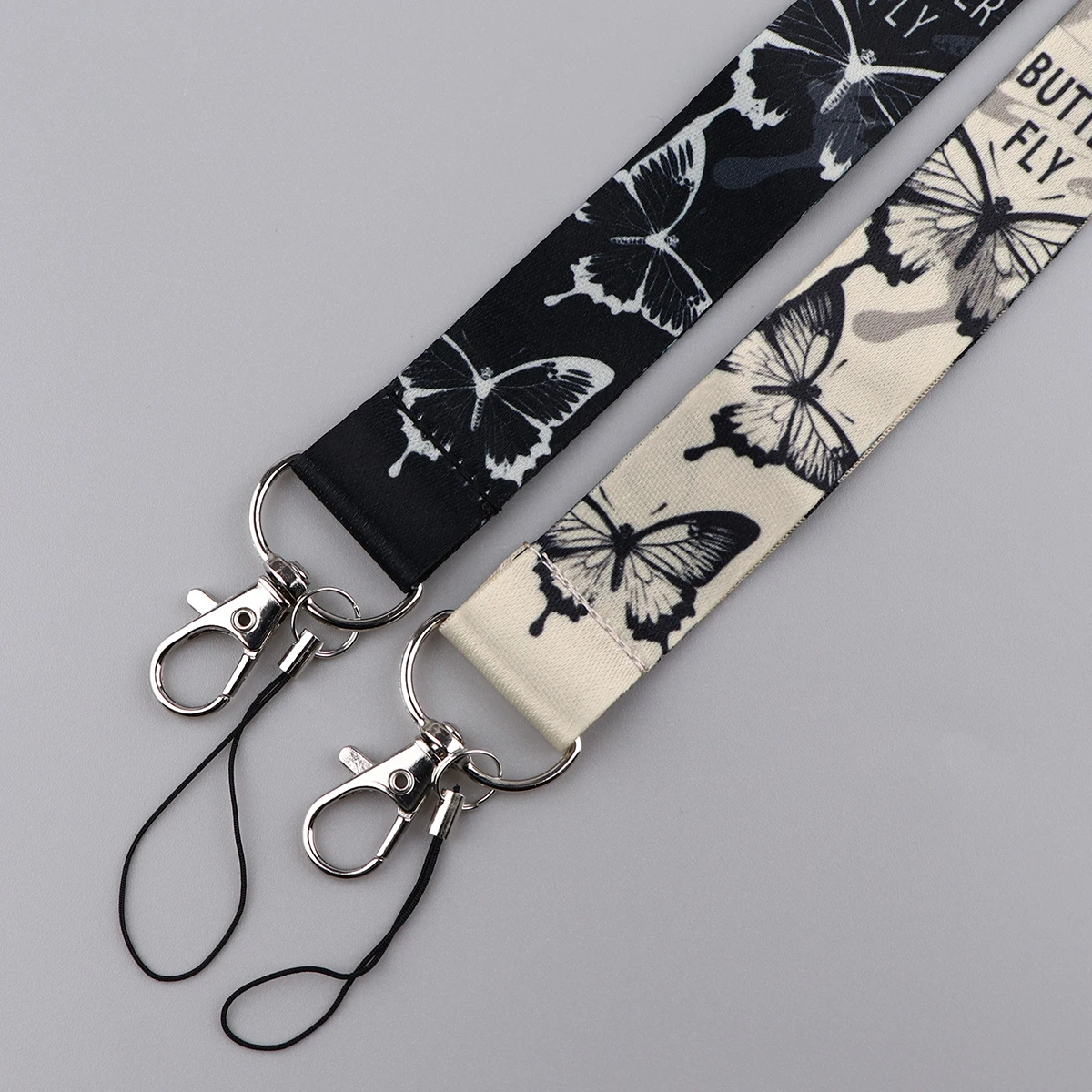 Vintage Butterfly Lanyard For Keys ID Card Cover Pass Mobile Phone Straps Badge Holder Neck Straps Accessories