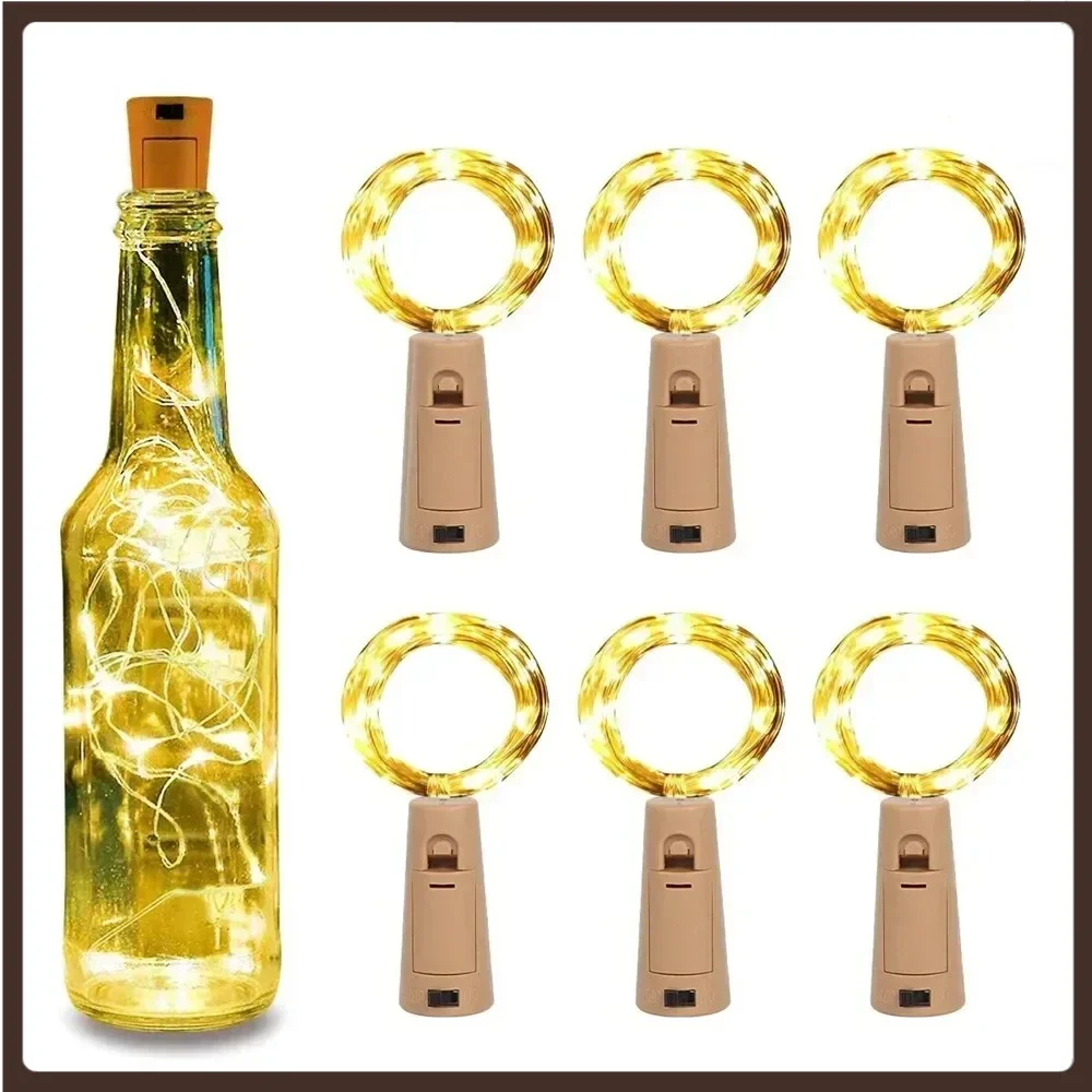 1pcs 2 Meter 20 Led 1 Meter 10 Led Bottle Fairy String Lights Cork Christmas Wedding Party