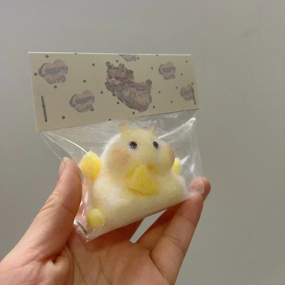 Taba Squishy yeni Fidget oyuncak el yapımı silikon Mini Kawaii peluş küçük Hamster stres giderici Squishy oyuncak