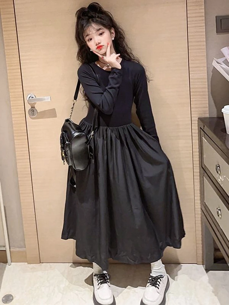 black dress for girls 10-12 Womens A-Line Long Boat Neck 3/4 Length Sleeve Ballroom Dress Lace – DANCEYM main image 1