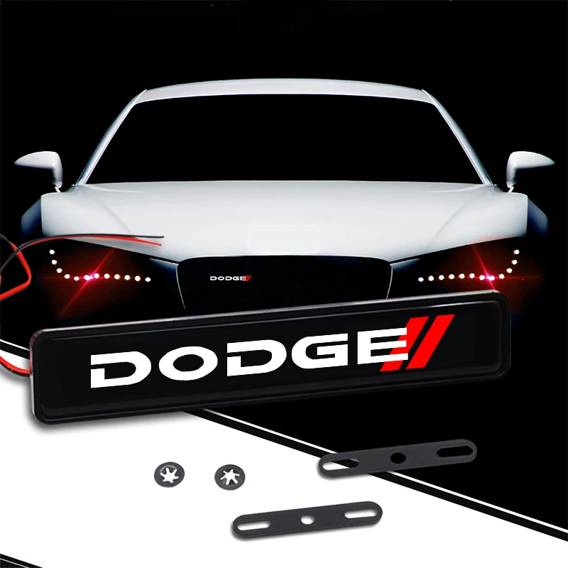 Luz decorativa LED para capó delantero de coche, insignia emblema para parrilla, decoración para Dodge Caravan Neon Viper Demon RAM 1500 2500 3500 SXT Charger