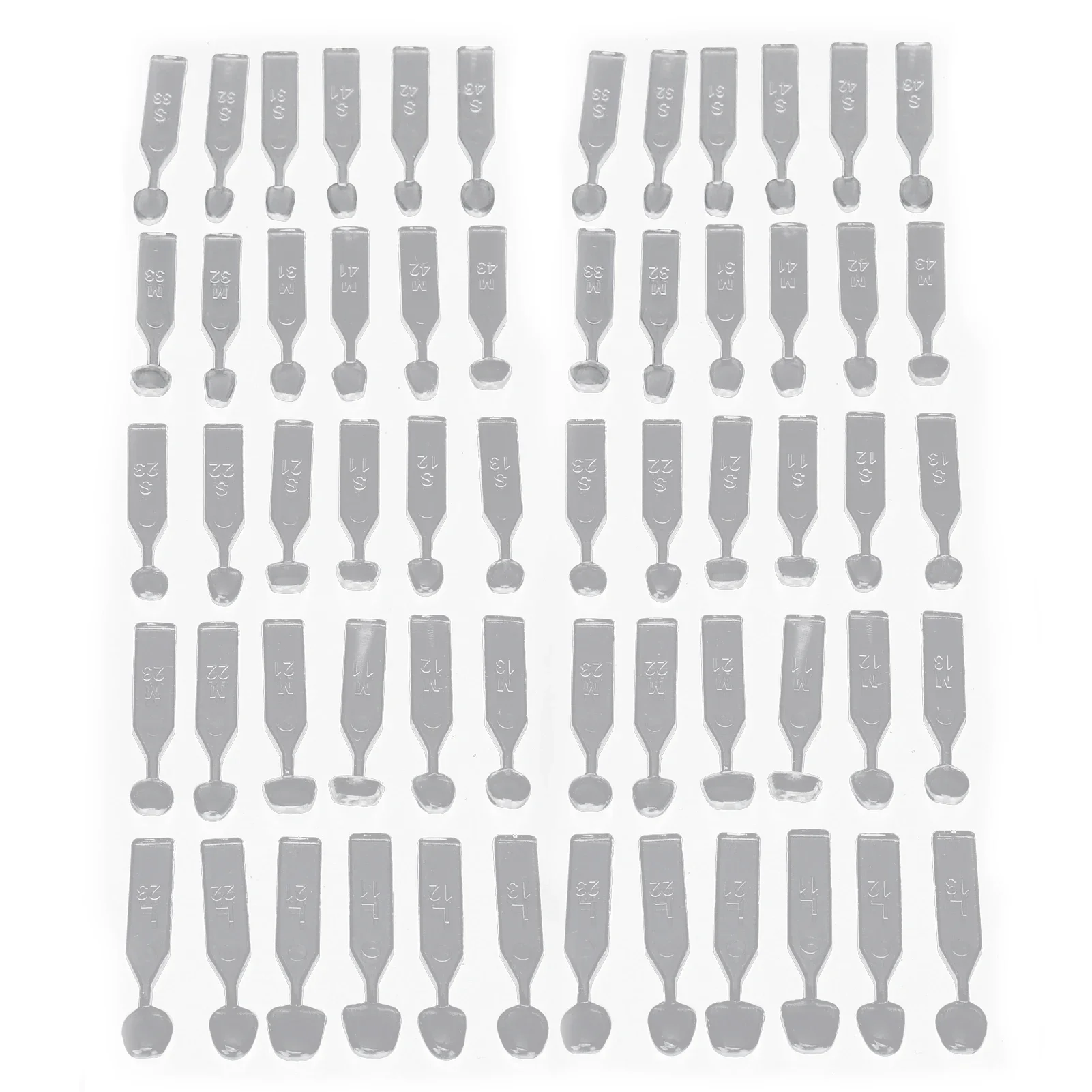 60pcs Veneers Mould Heat Resistance Resistance Dental Veneer Template Set for Dentists Teeth Whitening Veneers Mould