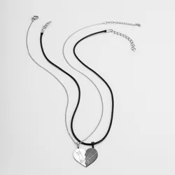 Stainless Steel Heart Puzzle Lock Key Pendant Couple Necklace Pendants Necklaces For Lovers Valentine's Day Jewelry