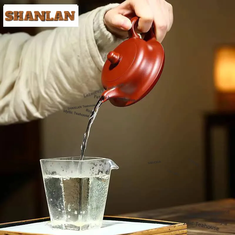 

200ml Traditional Yixing Purple Clay Teapots Master Handmade Pot Raw Ore Dahongpao Mud Kettle With Strainer Chinese Zisha Teaset