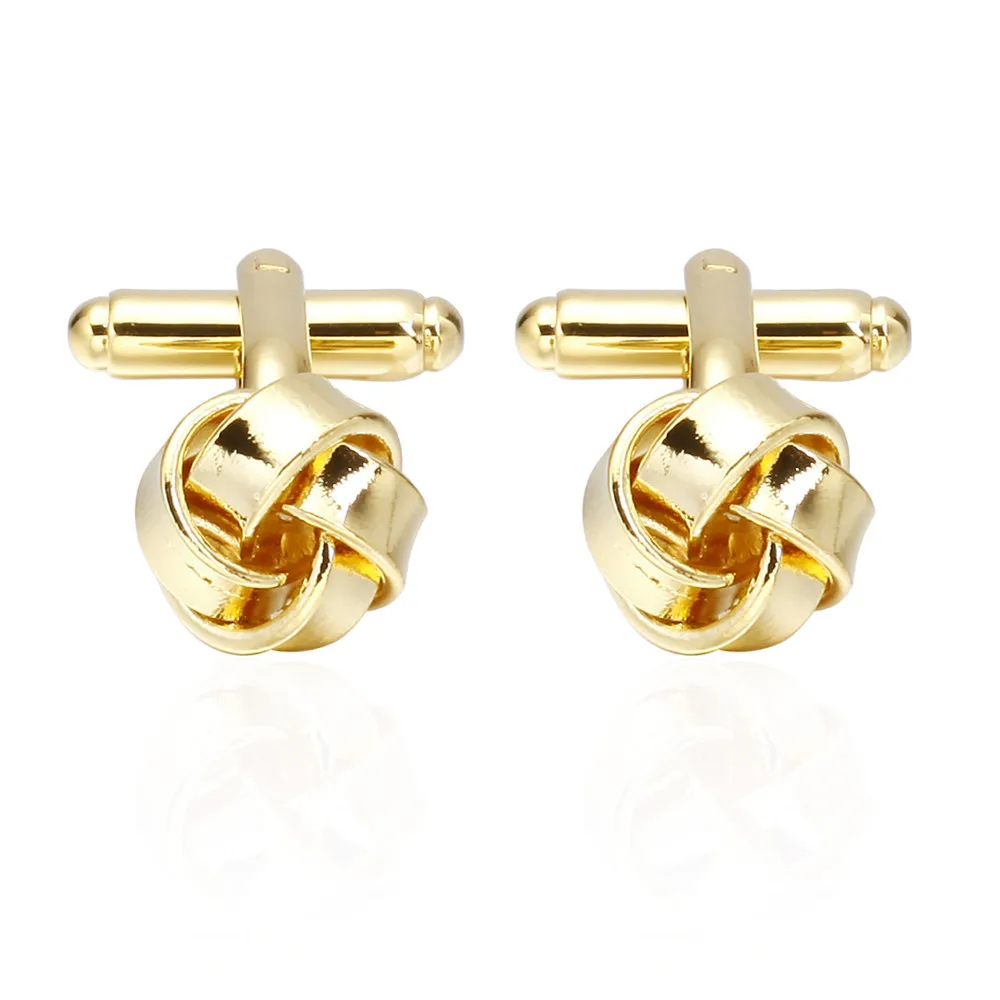 Luxury Cufflinks Twist Flower Cuff Links High Quality Sleeve Button Engineer Business Banquet Golden Accessories Wholesale