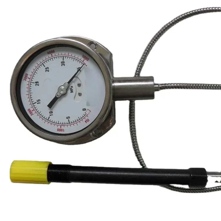 flange high temperature melt pressure gauge, high temperature pressure pointer gauge 4-20mA 400c temperature