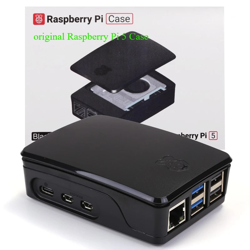 NEW Official Raspberry Pi Case Red White ABS Plastic Protective Cover With Heatsink Fans For Raspberry Pi 5