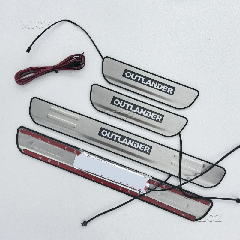 

Для Mitsubishi Outlander LED 2013 2014-2019 автомобильные аксессуары, Стайлинг автомобиля, крышка двери автомобиля из нержавеющей стали, наружная накладка на порог