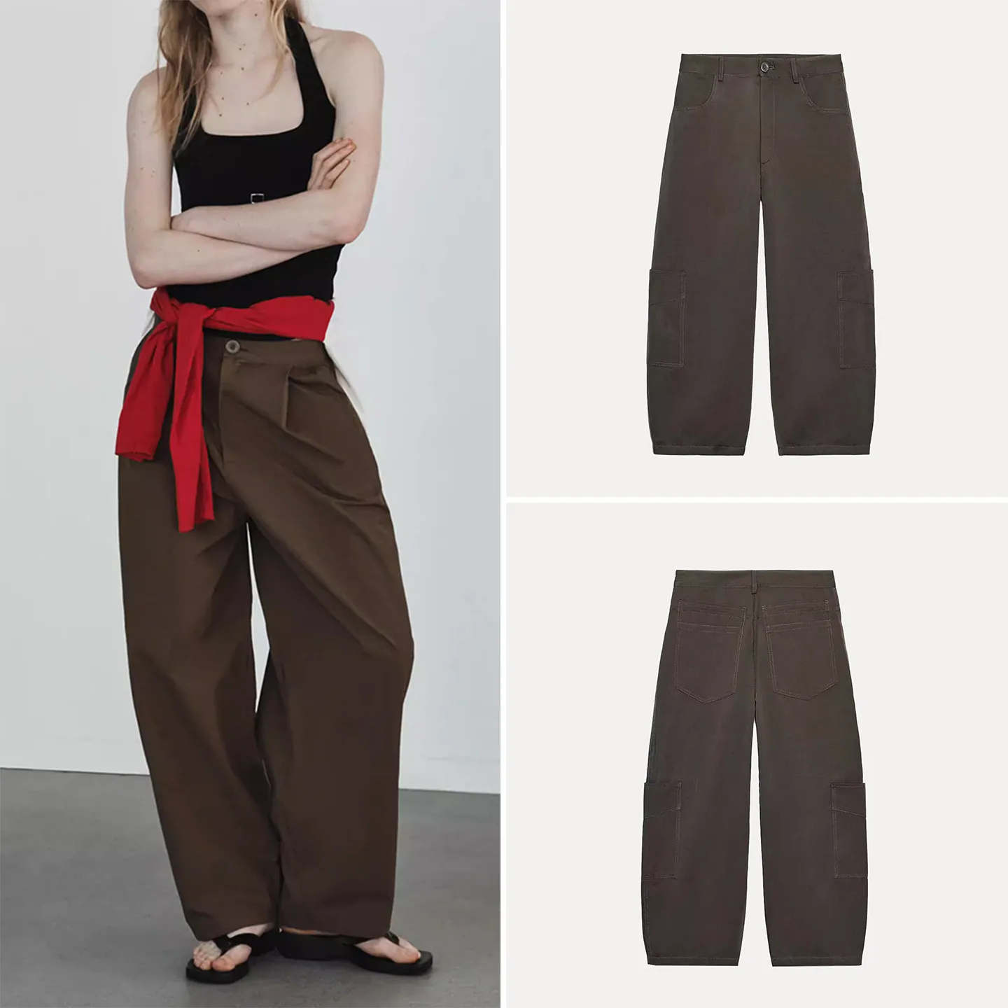 

Модные женские брюки свободного кроя с высокой талией для работы, весна 2026, новинка, повседневные брюки, модель Personali Sle Z