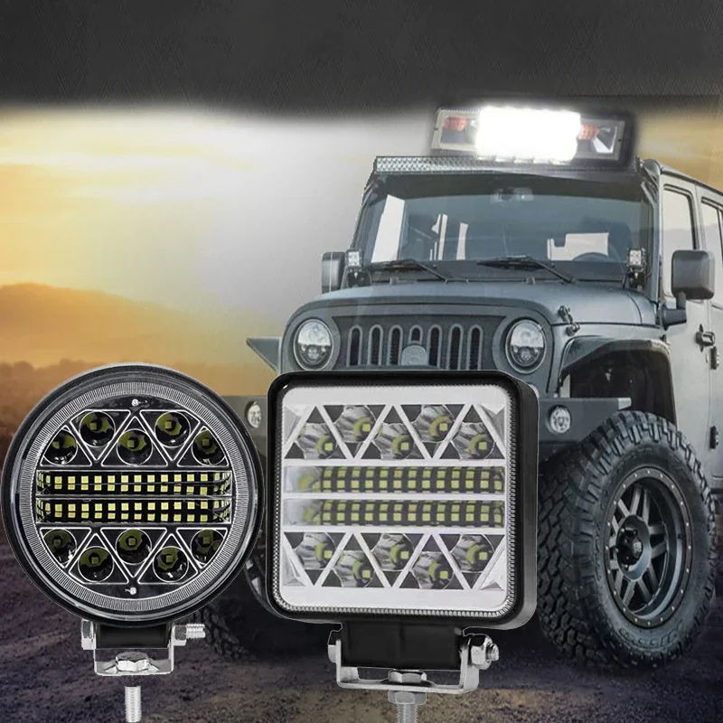 

4 inch 102W Round Square LED Light Bar/Work Light Spot LED Bar For Off Road 4x4 Truck SUV Boat ATV Tractor Headlight 12V 24V