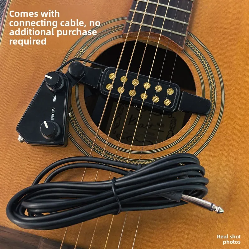 Universal Guitar Soundhole Pickup For Acoustic Guitar Pickup Volume Control Easy Install No Drill No Hum Warm Output
