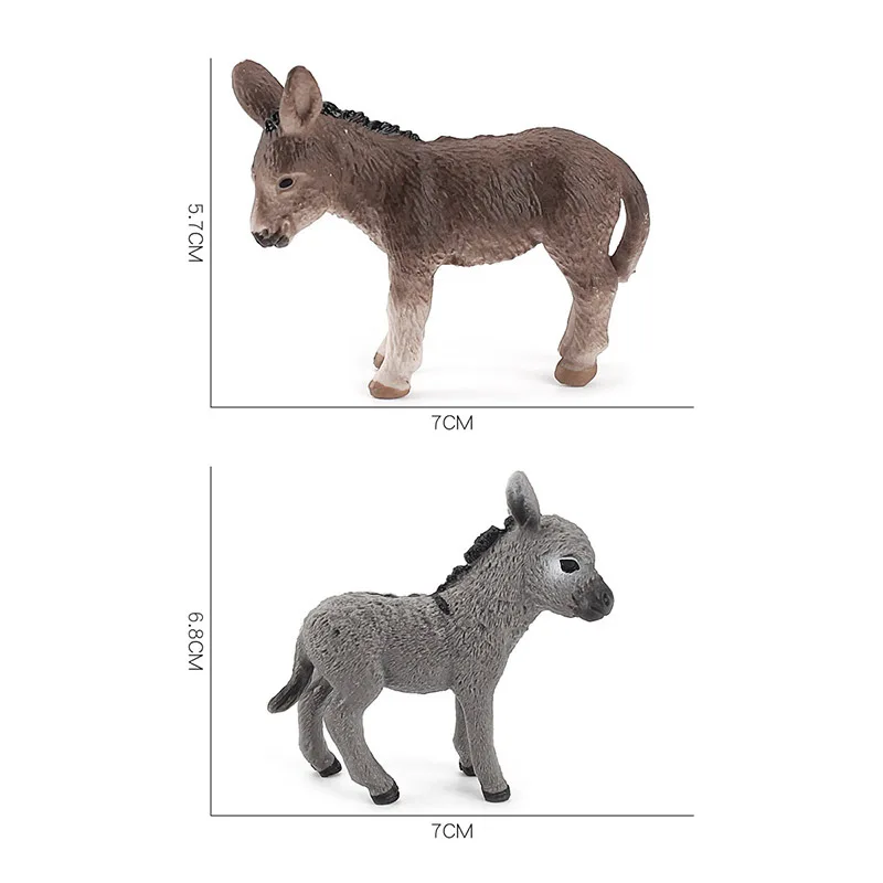 Simulação burro vida selvagem estatueta brinquedo pvc figuras animais decoração de mesa brinquedos para kidsa87i