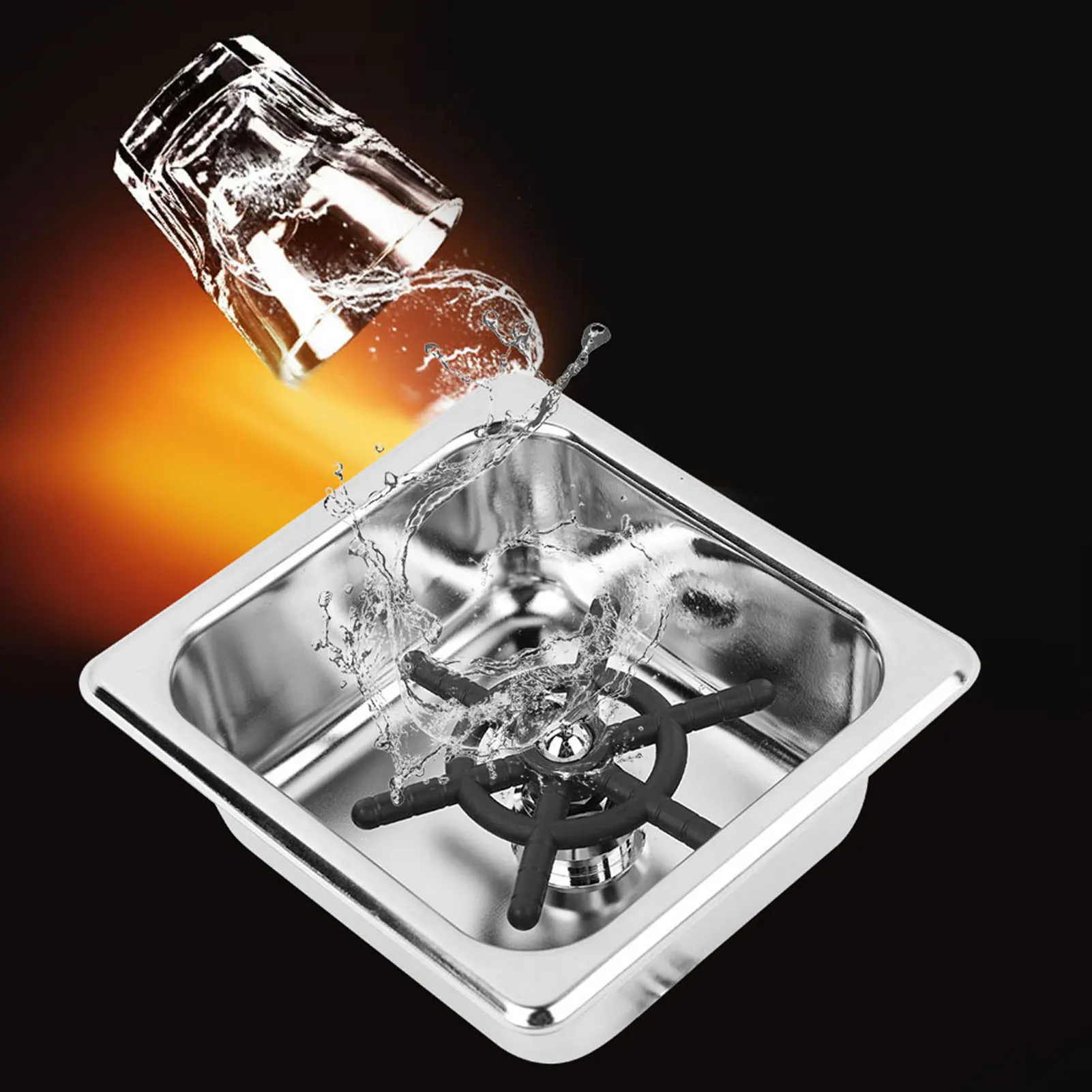 

Stainless Steel Automatic Glass Rinser High Pressure Rinse Cup Washer Sink Accessory for Hotel Bar Coffee Milk Tea Baby Bottel