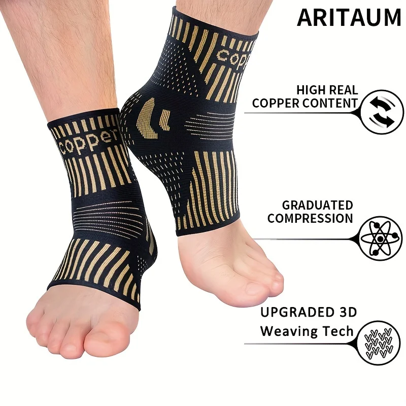 

1Pair of Sports Ankle Brace, Plantar Fasciitis Compression Sleeves for Foot & Arch Support,Heel Achilles Tendonitis Pain Relief