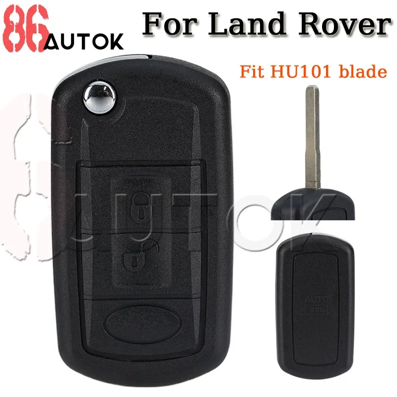 Car Key for Range Rover Land Rover Sport Vouge 2005-2010 Discovery 3 LR3 2 Buttons Flip Folding Remote Car Key Fob Shell Case