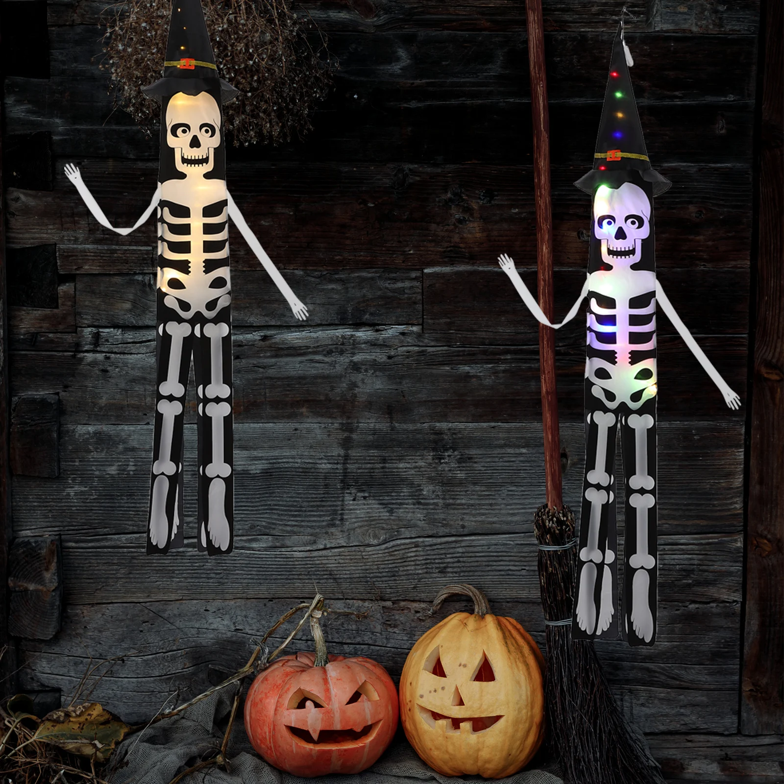 

3 Pcs Windsock Halloween Decor Lightweight Portable Yard Garden Party nament Spooky Halloween Party Decorations Atmosphere