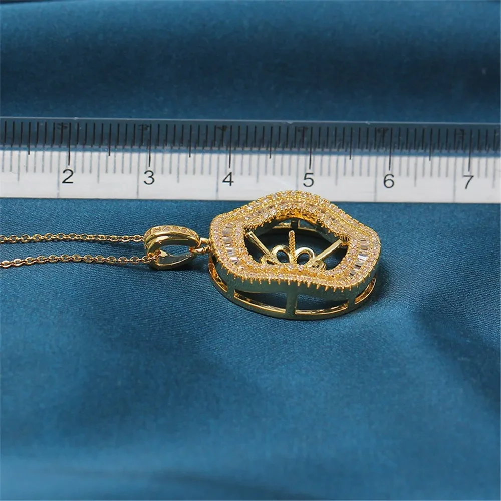 DIY Gold-Plated Pearl Pendant Setting, Handmade Jewelry Crafting Accessories Jewelry Findings No Pearl No Chain