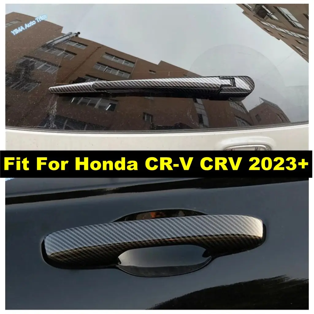 

ABS Chrome Accessories Car Side Door Handle / Rear Trunk Window Windshield Wiper Cover Trim For Honda CR-V CRV 2023 2024 2025