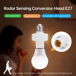 E27 Screw Mouth Wireless Radar Induction Lamp Head, Staircase, Corridor, Garage Intelligent Delay Lamp Holder