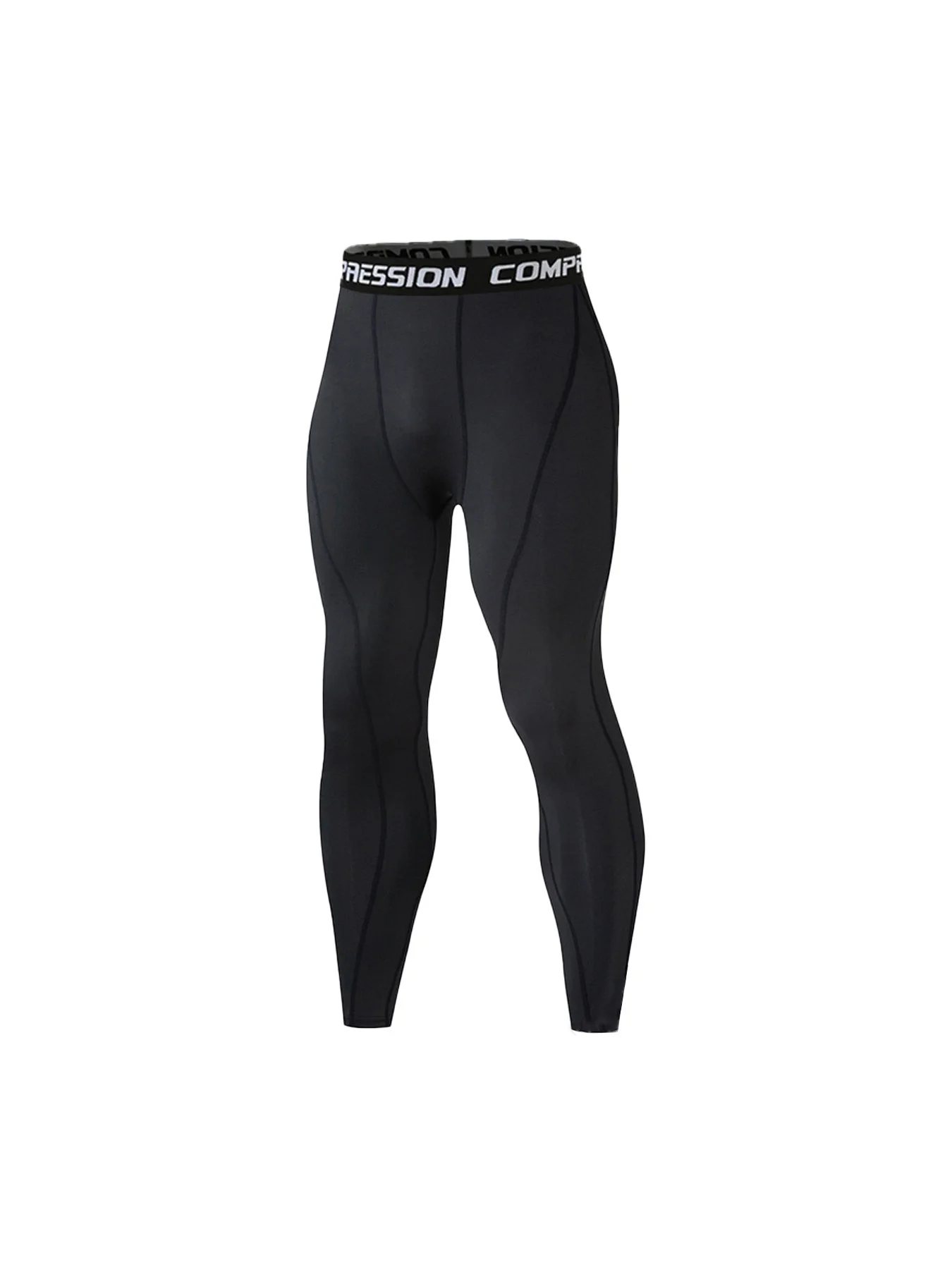 

Мужские черные компрессионные спортивные брюки | Модный пояс, полный присутствия, дышащий и приятный для кожи, как невидимая вторая кожа