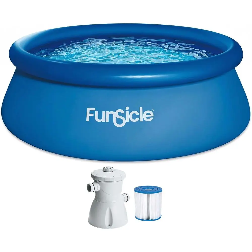 

8' x 30 Round Above Ground Pool with 400 GPH Filter Pump, Type I Cartridge, and Repair Patch
