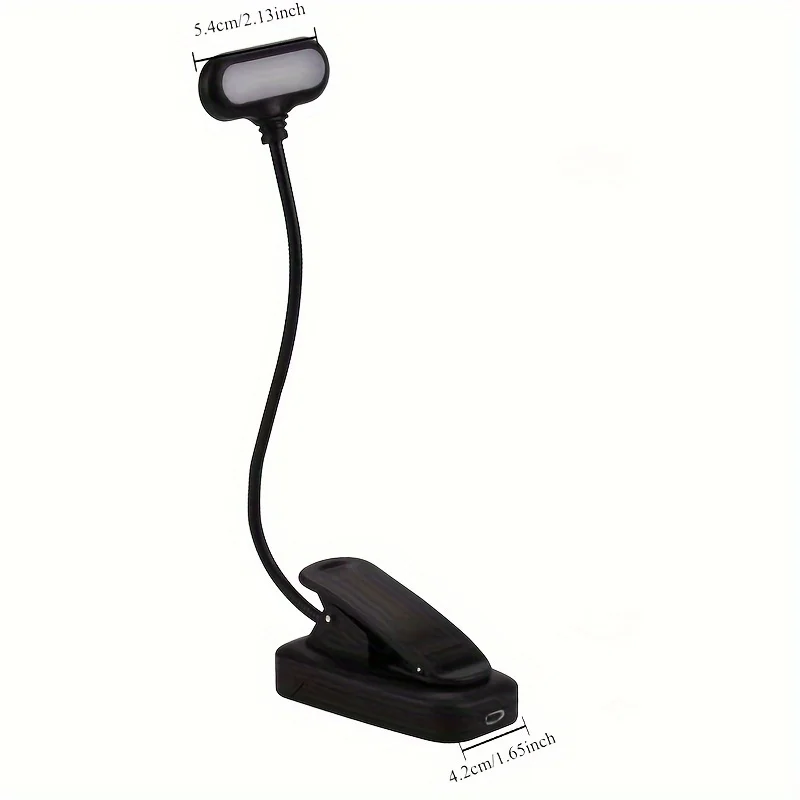 LED Book Light with Clip-Rechargeable Adjustable Brightness 3 Color Modes Long-Lasting Battery Life for Bedtime Reading