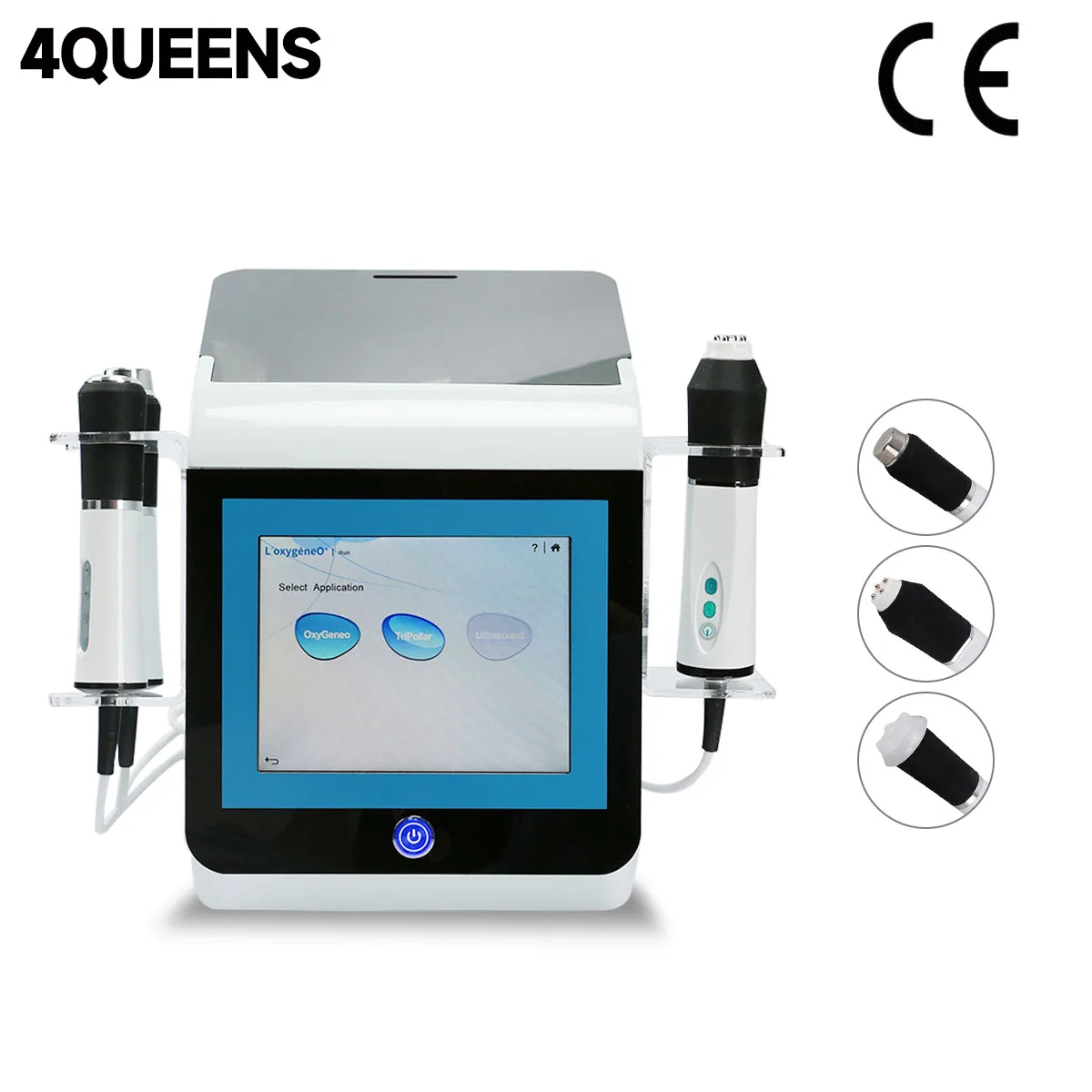 4QUEENS 3 in 1 CO2 산소 거품 스킨 케어, 얼굴 청소, 피부 탄력 각질 제거, 다기능 얼굴 미용 기계 비누방울 머신 아쿠아필링기 아쿠아필링기계 거품기계 hydro 비눗방울머신