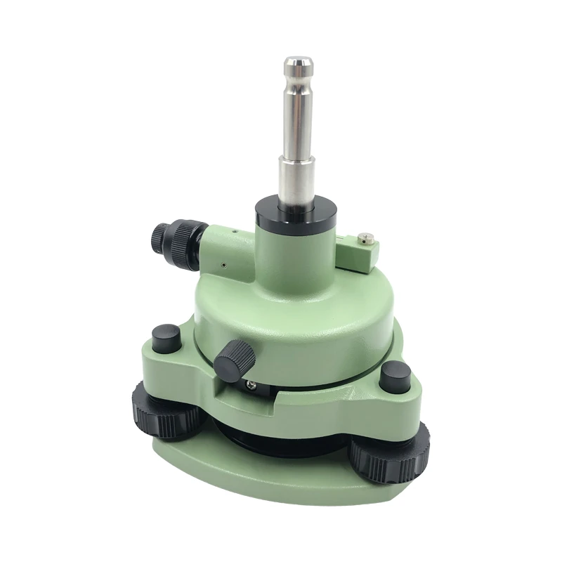 Green Three-Jaw Tribrach Adapter With Optical Plummet Level Bubble For Prism Replacement For Total Stations Surveying