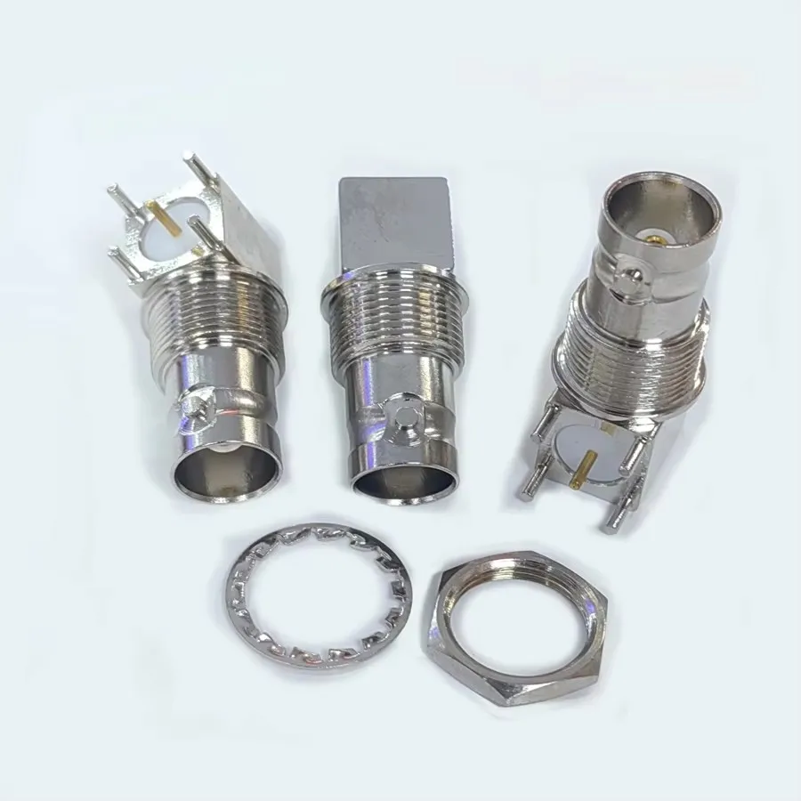 10 SZT./Lot Gniazdo/Przejściówka BNC-KWE BNC Żeńskie 50/75ohm Do Montażu Panelowego Adapter Koaksjalny 90 Stopni Do CCTV — zdjęcie 5