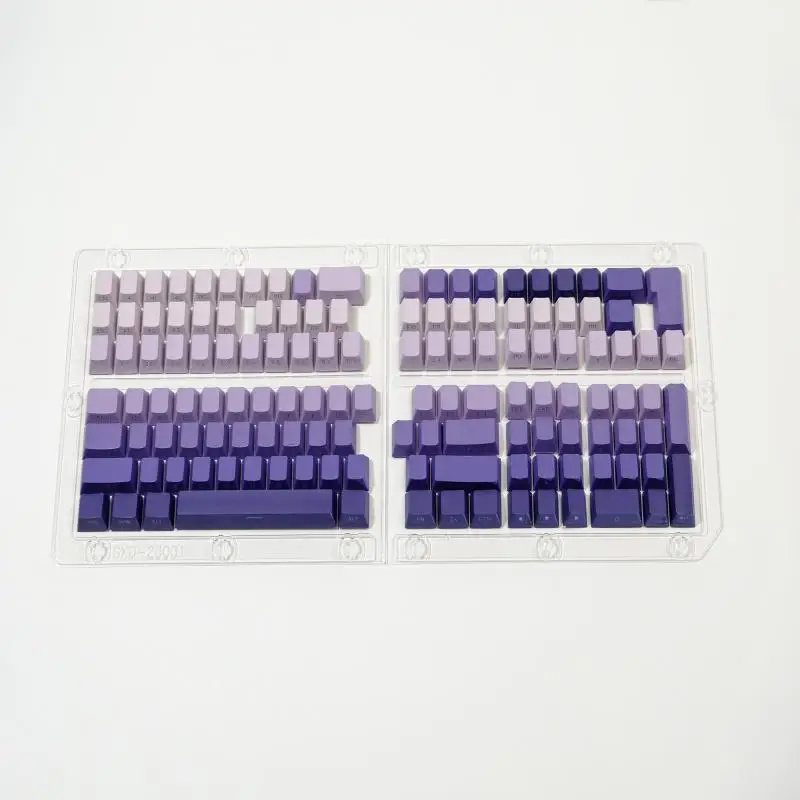 K135 gradiente keycaps lado impresso pbt dupla cor translucidez keycaps perfil oem para interruptores mx gaming key cap