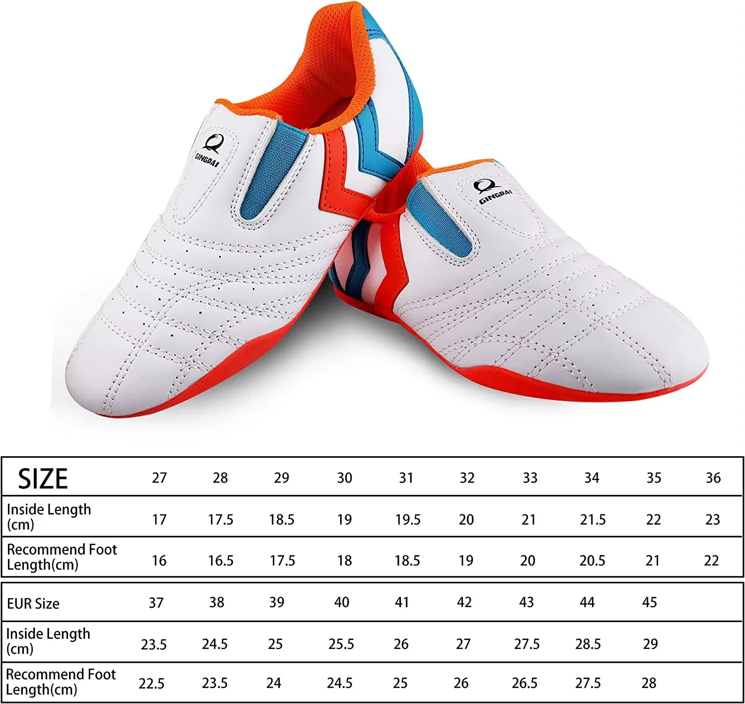 Sizes 27-45 strip breathable Taekwondo Shoes Martial Arts Sneaker adult kids sport shoes Professional Training Competition shoes