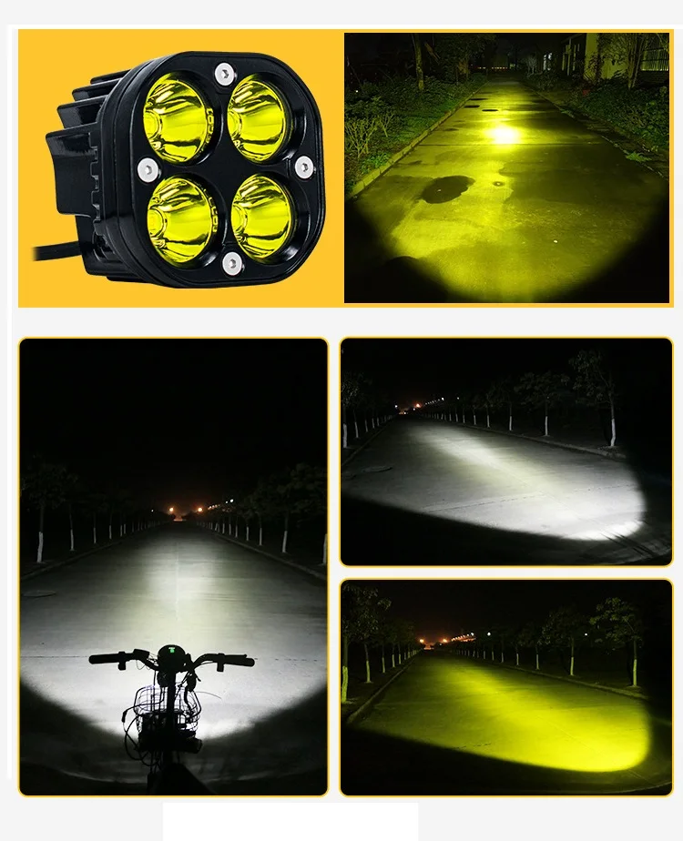 2 Pieces 3 inch LED Spot Work Light 12V 24V Motorcycle Fog Light Driving Offroad 4X4 4WD Spotlight for Truck Car ATV SUV ATV