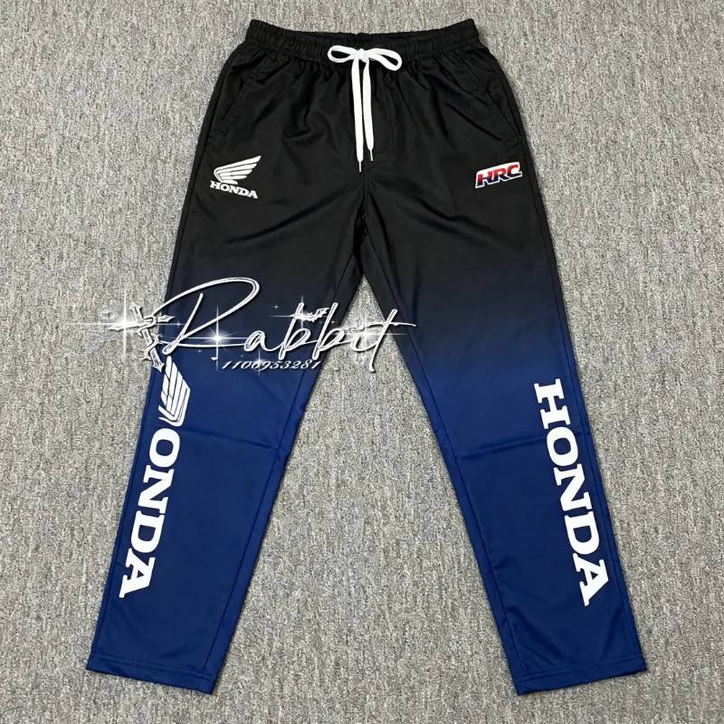 

2025 Honda HRCRacing Track Rider Fashion Street Casual Pants Men's Motorcycle Racing Off Road Bicycle Cycling Speed Drying Pants