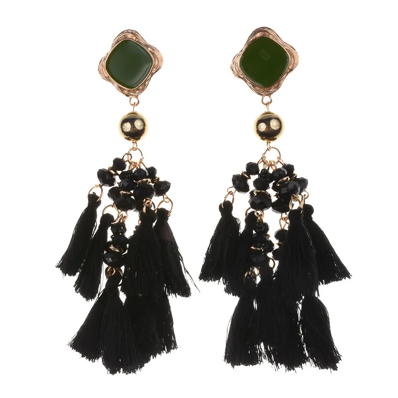 New earrings, creative alloy earrings, tassels, cross-border accessories, source factory