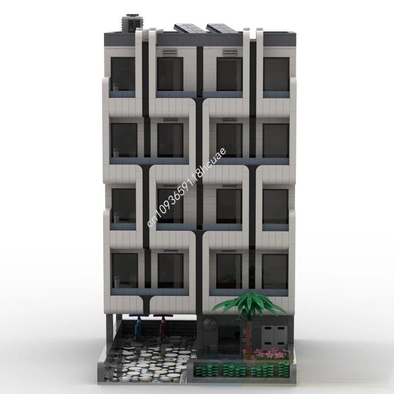 

3912 шт. MOC квартирный комплекс, модульные здания, строительные блоки, логическое мышление, космическое воображение, рождественская игрушка в подарок