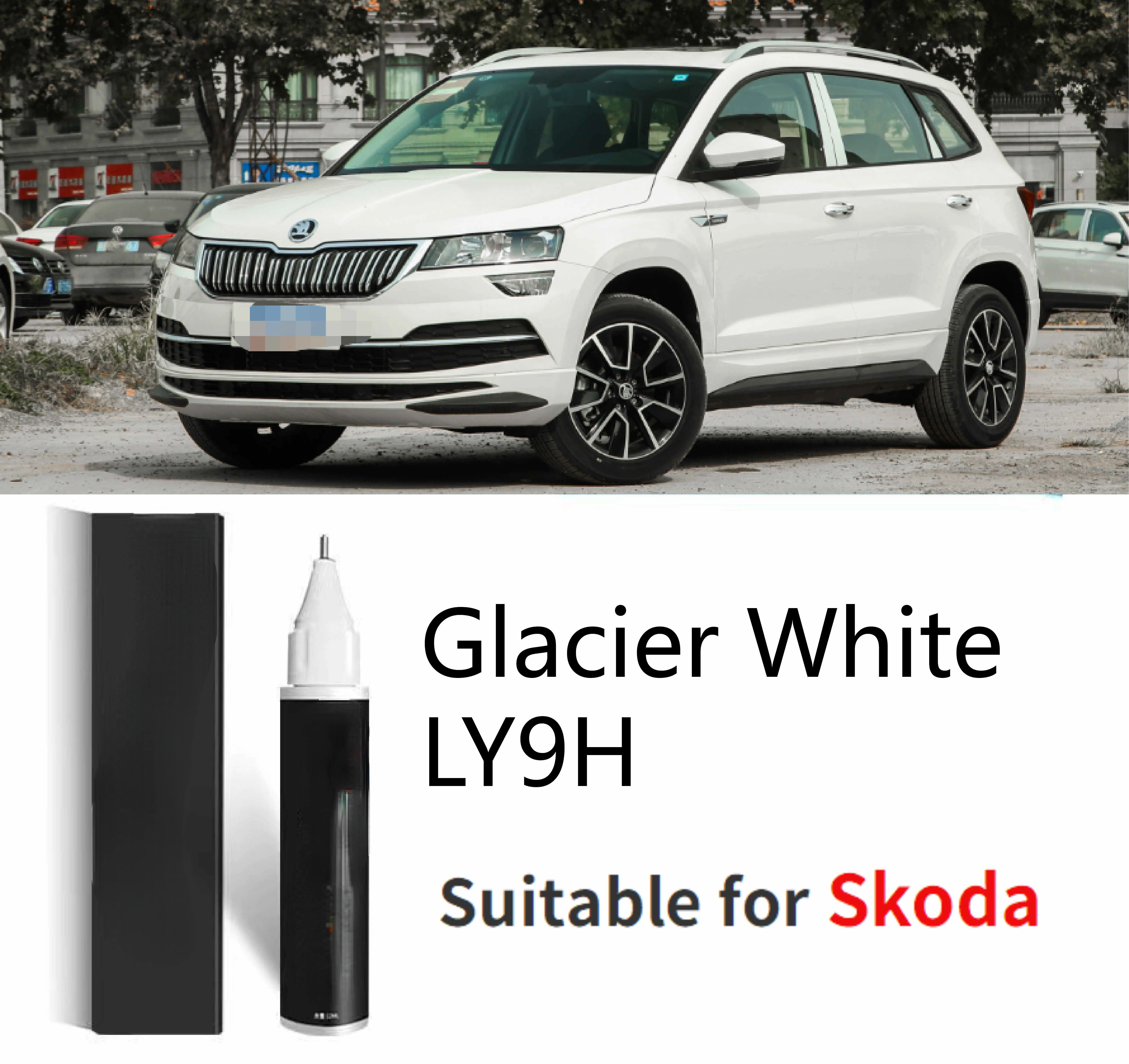 Suitable for Skoda Paint repair for scratch Glacier white LY9H  white LY9H Crystal white LY9H Candy whiteLB9A paint marker pen